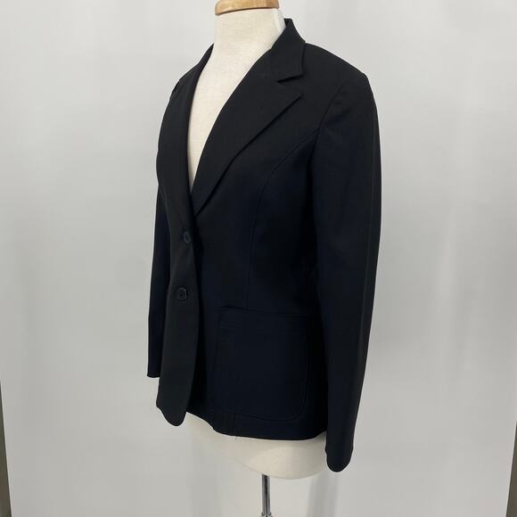 Vintage Levis Blazer Jacket Twill Knit Single Breasted 2 Button Front Black M - Picture 4 of 8